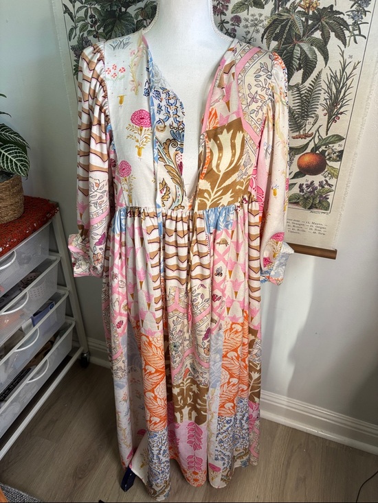 Dresses & Skirts - Bohemian Patchwork Maxi Dress Medium